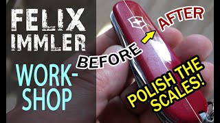 How to polish the scales from your Swiss Army Knife  Victorinox customize amp maintenance 1320 [upl. by Wolford]