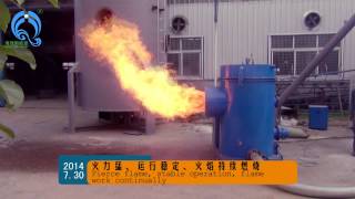 3MW BIOMASS sawdust BURNER 3000KW rice husk powder burner CROP WASTE powder BURNING STOVE [upl. by Rhett]