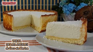 TARTA DE LOS ANGELES DE COCO SIN HARINA SIN GLUTEN DELICIOSA Y MUY FÁCIL [upl. by Boothman]