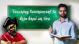 Teaching Ajjubhai to Play Tournament On Live  Ft TotalGaming093  Free Fire Max [upl. by Dasi]