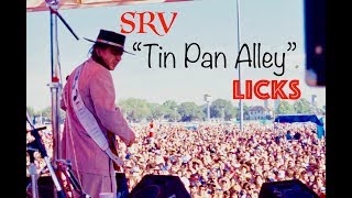 STEVIE RAY VAUGHAN  TIN PAN ALLEY  SLOW BLUES LICK LESSON [upl. by Ahsimaj]