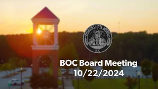 BOC Board Meeting  10222024 [upl. by Aihcats]