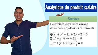 produit scalaire 1 bac exercices équation dun cercle déterminer le centre et le rayon dun cercle [upl. by Razaile]