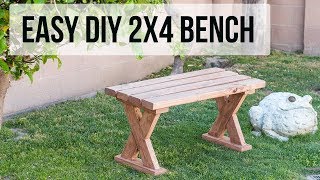 How to build a 2x4 Bench  3 ways  Indoor and Outdoor Bench [upl. by Venn220]