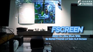 JMGO N1 Ultra Projection Comparison 100‘’ Fresnel Screen VS White Wall VS Photon Projection Screen [upl. by Latin383]