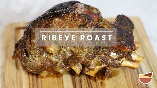 Bone In Ribeye Roast WellDone and SlowRoasted [upl. by Anait]