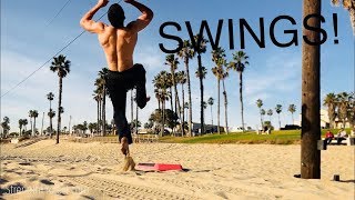 Swing Gainer Backflip One Leg Back flip progression tutorial [upl. by Gipsy]