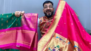 New Year Sale  50 off On Normal weaving mistake saree Kasturi paithani live [upl. by Herve]