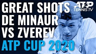 Great Shots amp Match Point From Alex de Minaur v Zverev  ATP Cup 2020 Day 1 [upl. by Ruhtra870]