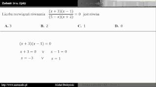 Zadanie 14a  matura z matematyki równanie wymierne zestaw 1 [upl. by Barbaresi]