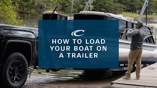 How To Load Your Crest Pontoon on a Trailer [upl. by Parshall538]