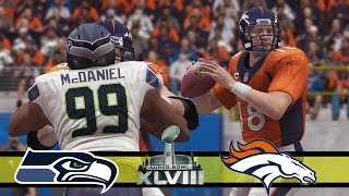 Seattle Seahawks vs Denver Broncos  Super Bowl XLVIII  Madden 25 PS4 Simulation [upl. by Venezia]