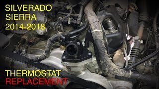 Silverado Sierra Thermostat Replacement 160° 20142018 [upl. by Edobalo]