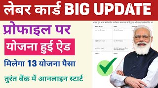 लेबर कार्ड न्यू अपडेट 13 योजना पैसा फ्री जल्दी करें आनलाइन। Labour card yojana kaise cheek kare Sk [upl. by Bria]