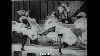 Ballet Dancers Perform the CanCan Dance 1940s  Film 1000028 [upl. by Kampmann]