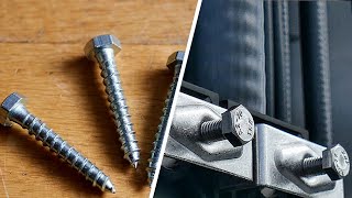 Lag Screw Vs Lag Bolt What’s The Difference [upl. by Ynohtona506]