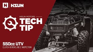 Clutch Removal amp Belt Inspection  HISUN 550cc UTV Engine [upl. by Greiner703]