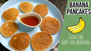 Banana Pancakes For Babies  3 Ingredients ONLY  Mini Pancakes  Baby Food [upl. by Hatokad]