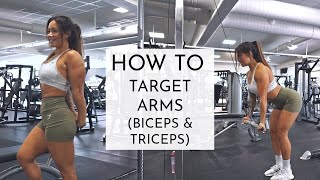 HOW TO TARGET BICEPS amp TRICEPS  BLASTING ARM WORKOUT [upl. by Deina]