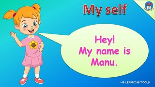 About myself  How to introduce yourself for kindergarten  Self introduction  10 lines on myself [upl. by Mohsen]