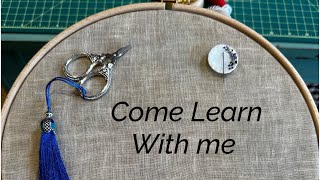 Flosstube 30 Come learn with me the Pin Stitch Away knot waste away knot and see how I stitch [upl. by Lanuk]