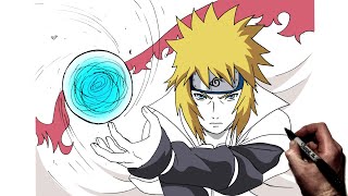 How To Draw Minato Rasengan  Step By Step  Naruto [upl. by Ycrem]