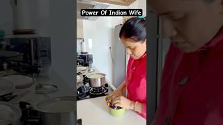 Power of Indian Wife shorts shortsvideo funny relatable ytshorts trendingshorts comedy reels [upl. by Hengel934]