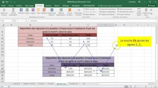 Excel 2016 FR  formule cellule A1 absolue et A1 relative  pourcentages [upl. by Fredkin]