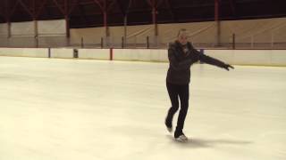 USFSA Basic Skills 7D  Backward crossovers to a backward outside outside edge glides [upl. by Assedo]