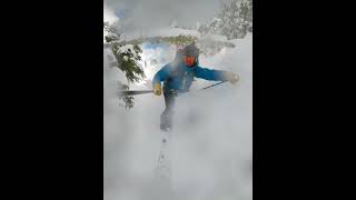 Skier Selfie FACEPLANT in Powder 💥💥 shorts [upl. by Edrahc685]