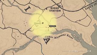 Hawks Eye Creek Treasure Map Location  Red Dead Online [upl. by Eno]