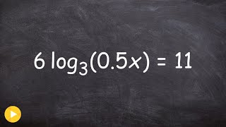 Solving an logarithmic equation [upl. by Amlus]