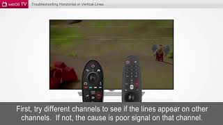 LG TV Troubleshooting Horizontal or Vertical Lines webOS [upl. by Darom]