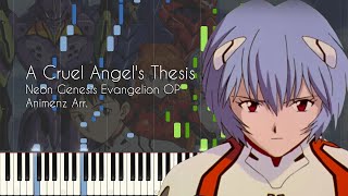 Animenz Transcription  Sheets A Cruel Angels Thesis  Neon Genesis Evangelion OP1 [upl. by Annerahs]