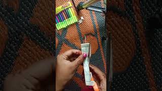 How to make a paper chain ⛓️ cutting ✂️ simple easy paper 🗞️ craftpriyabeautycrafts shorts [upl. by Adnalro]