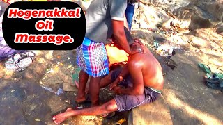 Hogenakkal Falls Massage Hogenakkal Oil Massage Neck and Shoulder Massage ASMR [upl. by Luane]