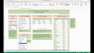 Household Budget Template and Tutorial Excel [upl. by Eibbed]