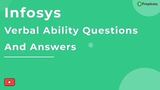 Infosys Verbal Ability Questions and Answers [upl. by Chlores199]