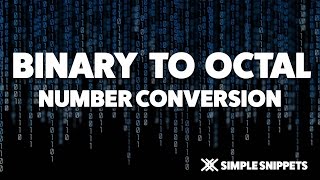 Binary to Octal Number Conversion with Decimal Point  Number Systems and Conversions [upl. by Sutherlan]