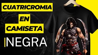 🎨 CUATRICROMÍA para CAMISETAS NEGRAS ✅ [upl. by Refinej]