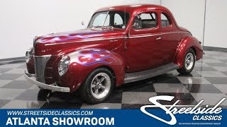 1940 Ford Coupe Streetrod for sale  4707 ATL [upl. by Haase]