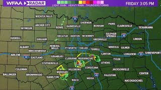 LIVE RADAR Latest timing for severe storms in DFW on Friday [upl. by Asilana]