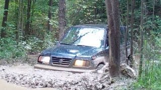 Suzuki Sidekick on muddy trails  Southington Offroad OH [upl. by Sirrep]