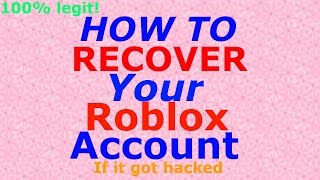 How to Recover Your Roblox Account WITHOUT a password or Email [upl. by Orual]