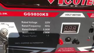 เครื่องปั่นไฟเบนซิน 85KW Vigotech GG9800KS [upl. by Izzy]