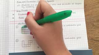 Area and Perimeter Counting Squares F [upl. by Ah]