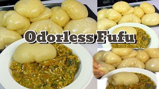 How To Make Odorless Fresh Fufu  Correct Fufu Recipe At Home [upl. by Yadroc]