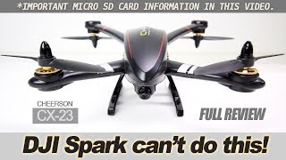 DJI Spark cant do this  Cheerson CX23  GPS Drone under 250 grams [upl. by Ynnob]