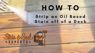 How to Strip Oil Based Stain Off of a Deck [upl. by Nawak755]