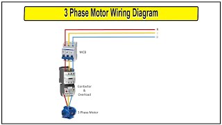 How to Make 3 Phase Motor Wiring Diagram  3 phase motor control [upl. by Retxed674]